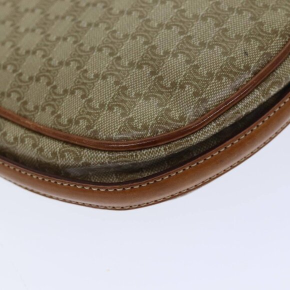 CELINE Macadam Canvas Shoulder Bag Beige Auth - Picture 14 of 16